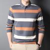 Весенняя новая модная повседневная рубашка-поло с тонкими лацканами для мужчин молодого и среднего возраста, футболка с длинными рукавами