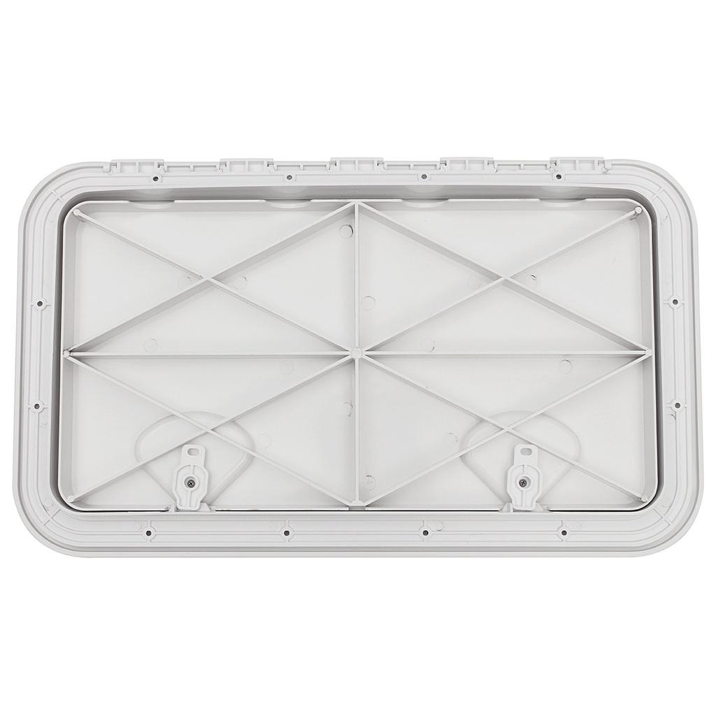 Compartment Access Hatch Plate White Inspection Yacht Cover RV Ship Part White Plastic Watertight Marine Boat Caravan Deck 23.86x13.90""