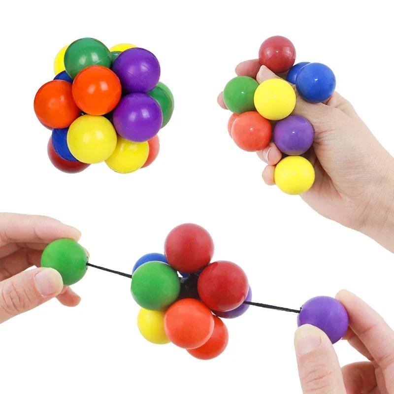 Kid Silicone Magnetic Sensory Balls Fidget Toy Worry Balls Autism Calming Fidgeting Toy Adults Anxiety Relief Stress Sensory Toy