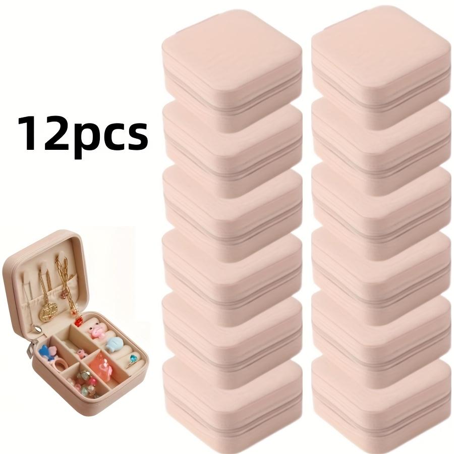 12 шт. Коробка для хранения ювелирных изделий из искусственной кожи, Портативный органайзер для серег, Идеальный подарок для предложения на День святого Валентина и Новый год
