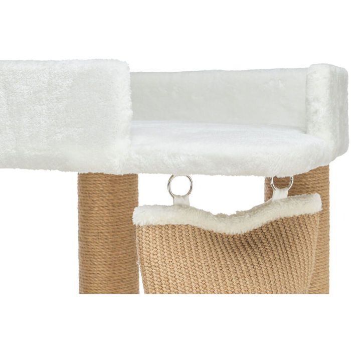 Arbre à chat - TRIXIE - Active - Blanc - Jute et Peluche - 150 cm de hauteur