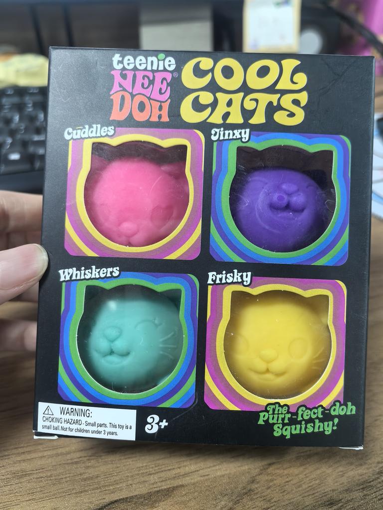 Needoh Teenie Cool Cats 3 шт. Очаровательные мини-кошки Антистресс Мягкие Сжимаемые Сенсорные Игрушки для Снятия Стресса