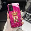 Чехол для Samsung Galaxy A23 5G Модный с начальными буквами Жесткое закаленное стекло Задние крышки для Samsung A 23 Ударопрочный корпус телефона