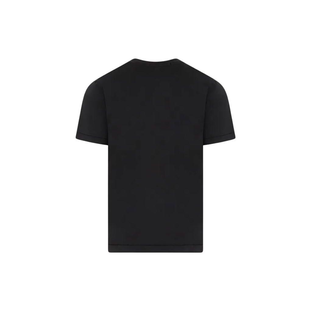 STONE ISLAND Compass Patch Logo T-Shirt Black Men Tops 801524113-A0029