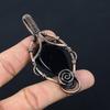 Кулон из черного оникса с драгоценным камнем из чистой медной проволоки, обернутый ювелирными изделиями ручной работы для новогоднего подарка