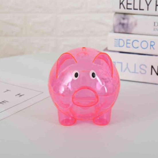 Копилка прозрачной формы, видимая милая мультяшная свинья, копилка для повседневной жизни