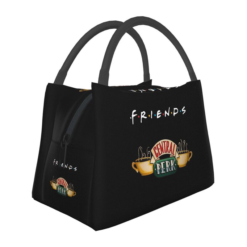 Классический сериал Друзья Central Perk Изолированная сумка-ланчбокс Женская многоразовая термосумка Оксфордская сумка-тоут для Bento для работы, путешествий, пикника