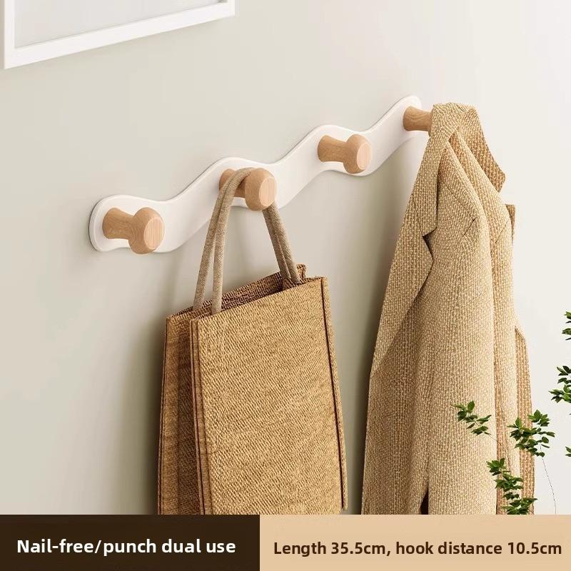 Крючок на дверь Настенная вешалка для одежды без пробивки Крючок для одежды Входная дверь Настенный крючок для пальто и шляп Крючок-рейка для спальни