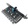 8 Channel Cooling Fan Hub Speed Regulator Controller For SATA CPU PC Computer