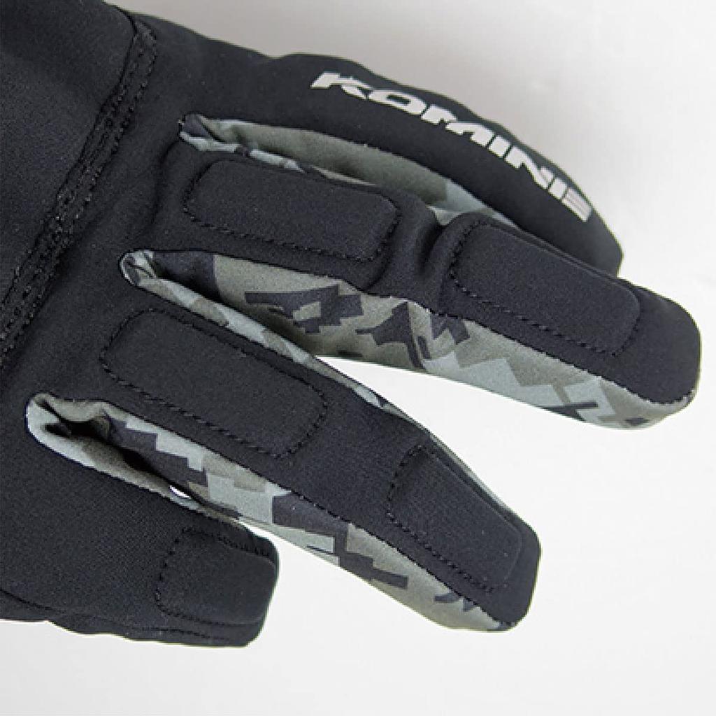 KOMINE WP Protect Winter Gloves Kitora Size Waterproof and Protective for and Winter - Black/Wood Camo, M, GK-816 1080, Spring, Autumn,