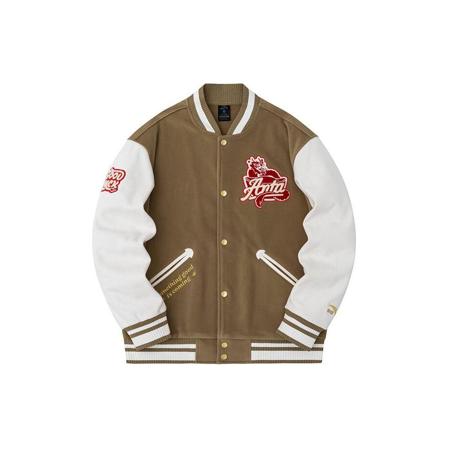 Anta Life Collection Baseball Jacket Coat Men's Hazelnut Brown 152418745N-2