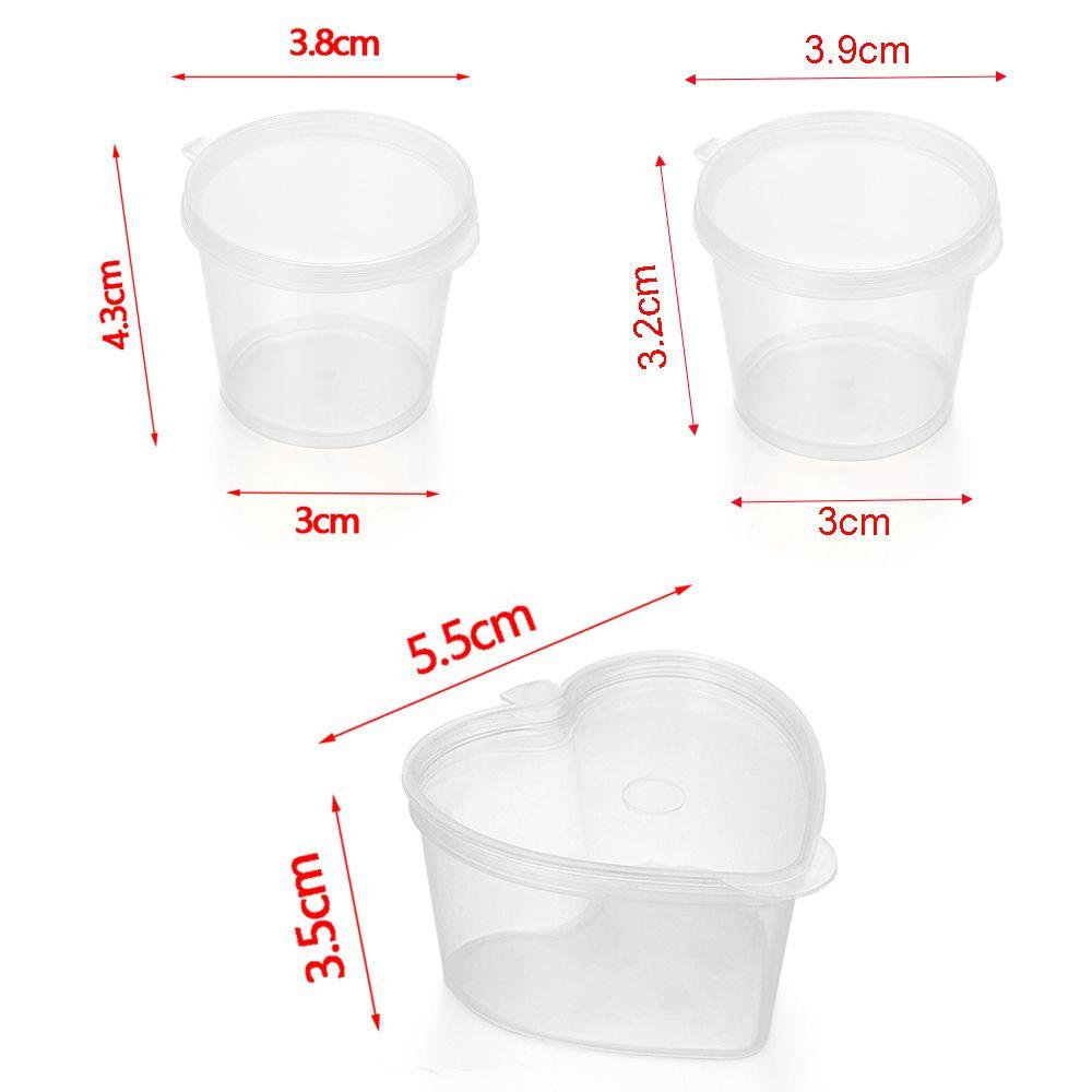 25Pcs Reusable Takeaway Plastic Food Containers Sauce Cup Palette Pigment Paint Box