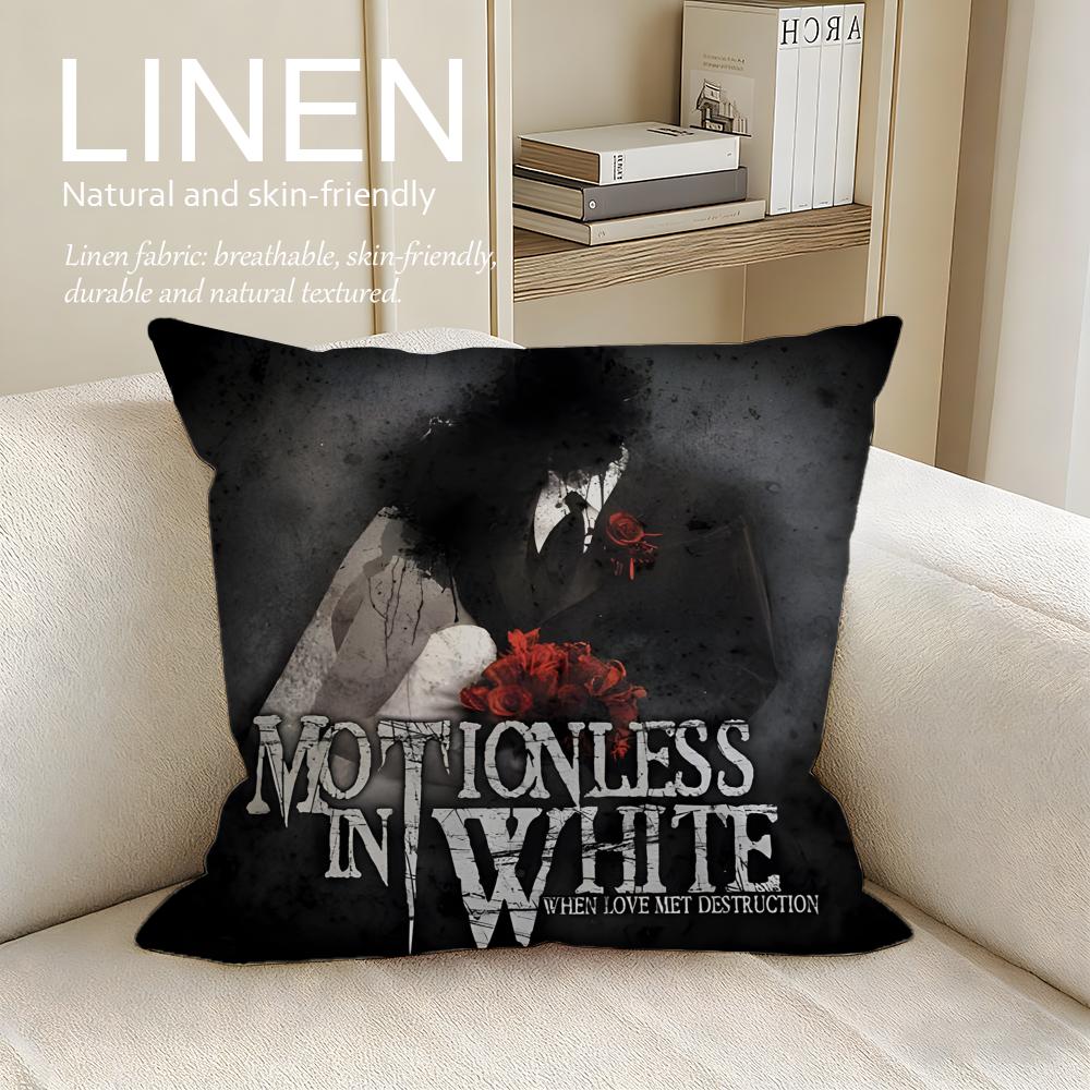 Музыка Motionless In White Наволочка для подушки Комплект Наволочек Шт x x Дышащая Стирка Подушка для Дивана Наволочка