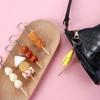 Шпажка Корейский стиль Сумка Подвеска Искусственная еда Брелок Женская мода Ювелирные изделия Имитация BBQ Брелки