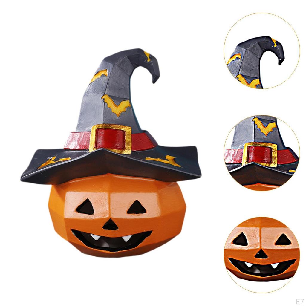 Resin Sculpture Craft Halloween Pumpkin Decoration for Shelf Table Landscape