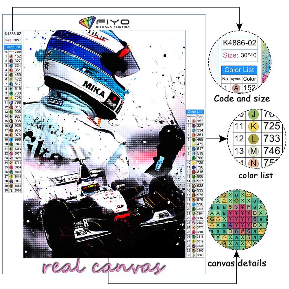Популярная 5D Diy вышивка крестиком F1 гонщик живопись полная дрель набор для вышивки крестом настенная наклейка домашний декор