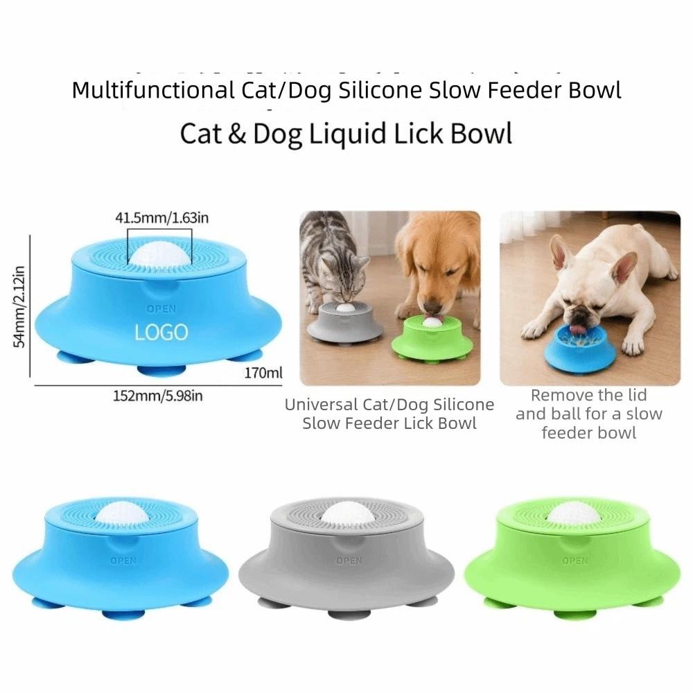 Suction Cup Dog Lick Pad Bowl Non-Slip Base Dog Bowl Lick Mat Licking Bowl for Small Puppies