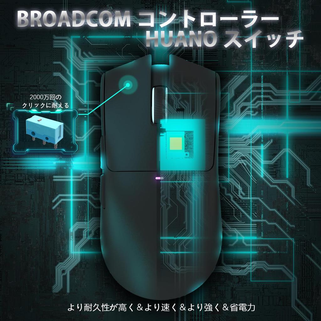 Сверхлегкая игровая мышь MAMBASNAKE x ATTACK SHARK X11, 60 г, RGB, магнитная зарядная док-станция, 3 режима подключения: 2,4 ГГцBluetoothType-C, Двойной