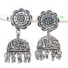 Натуральные индийские серьги Jhumki с драгоценным камнем, серебряные серьги в племенном стиле Бали, 2,05 дюйма, Y9I66