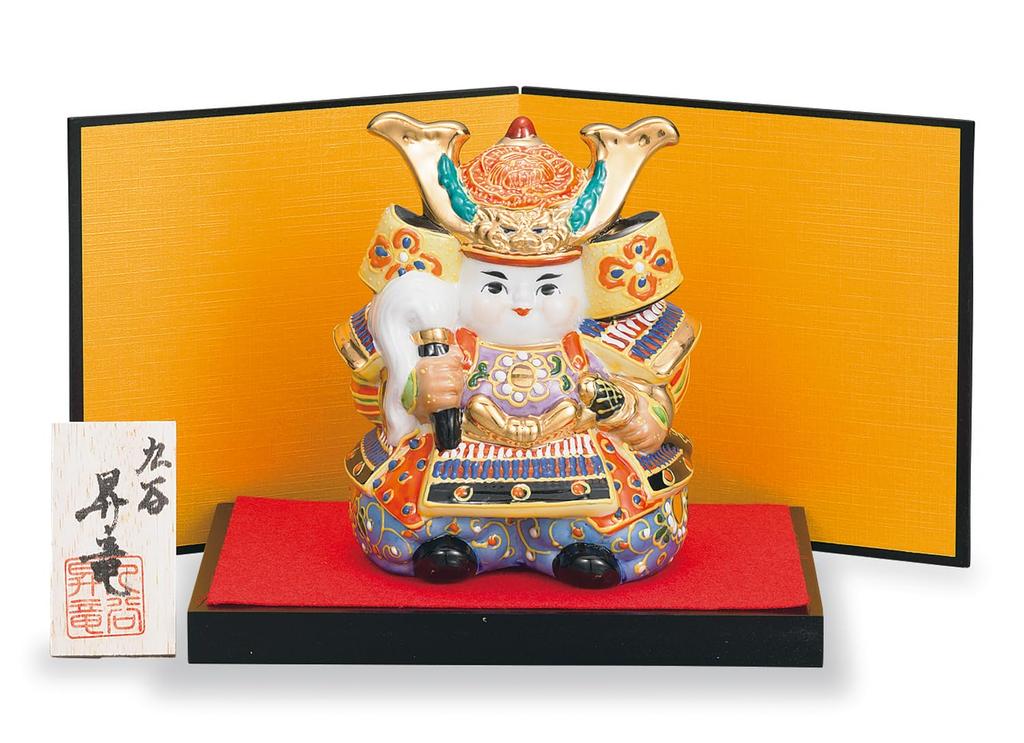 Kutani Ware Iwataya 4.5 Size Warrior Doll Set, Large, AP7-1328
