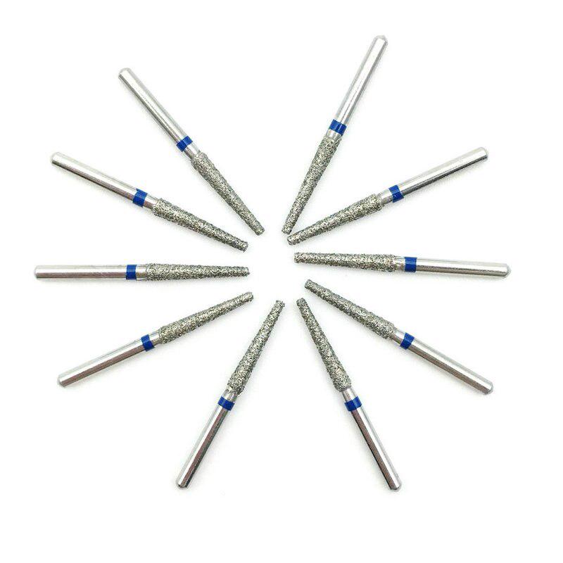 10 шт., стоматологическая алмазная дрель, средняя полировка, разглаживание для высокоскоростного наконечника, инструменты для отбеливания зубов, стоматологические инструменты TF-13