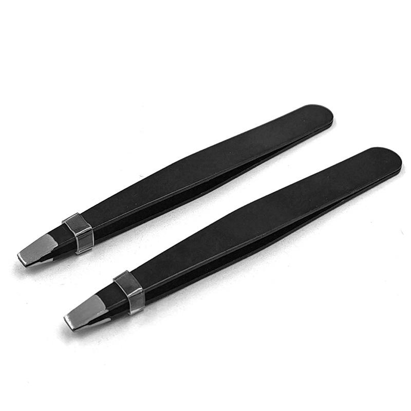 Черный нержавеющий пинцет для бровей Пинцет для бровей Выщипывание волос Пинцет для бровей Пинцет для бровей Зажим для выщипывания волос