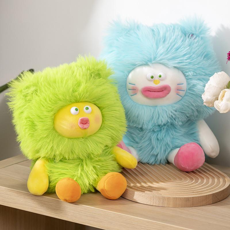 Adorable Longhaired Plush Monster Doll Creative Stuffed Toy For Girls Birthday Gift