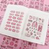 Cartoon Frosted Sticker Pink Flash Point Sticker Decorative Sticker Anime Stickers Diary Stickers