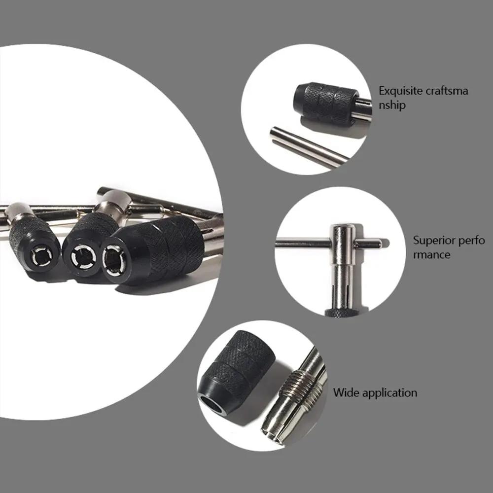3-6mm T-shaped Tap Wrench 5pc Hand Tap M3-M8 Tapping Screwdriver Wrench Thread Tapping Hand Tool Set