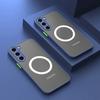 Матовый прозрачный чехол с магнитом для Samsung Galaxy S26 S2 S24 S23 Ultra Plus S26 Для беспроводной зарядки Задняя крышка