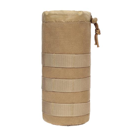 Тактический подсумок для бутылки с водой, дорожный спортивный держатель для бутылки с водой со шнурком, открытым верхом и сетчатым дном, крепится к рюкзаку, жилету, ремню