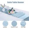 1 Set Table Cover Silky Smooth Printing Wrinkle Free Unfading Table Decoration Waterproof Tablecloth And Satin Table Runner Set Home Use