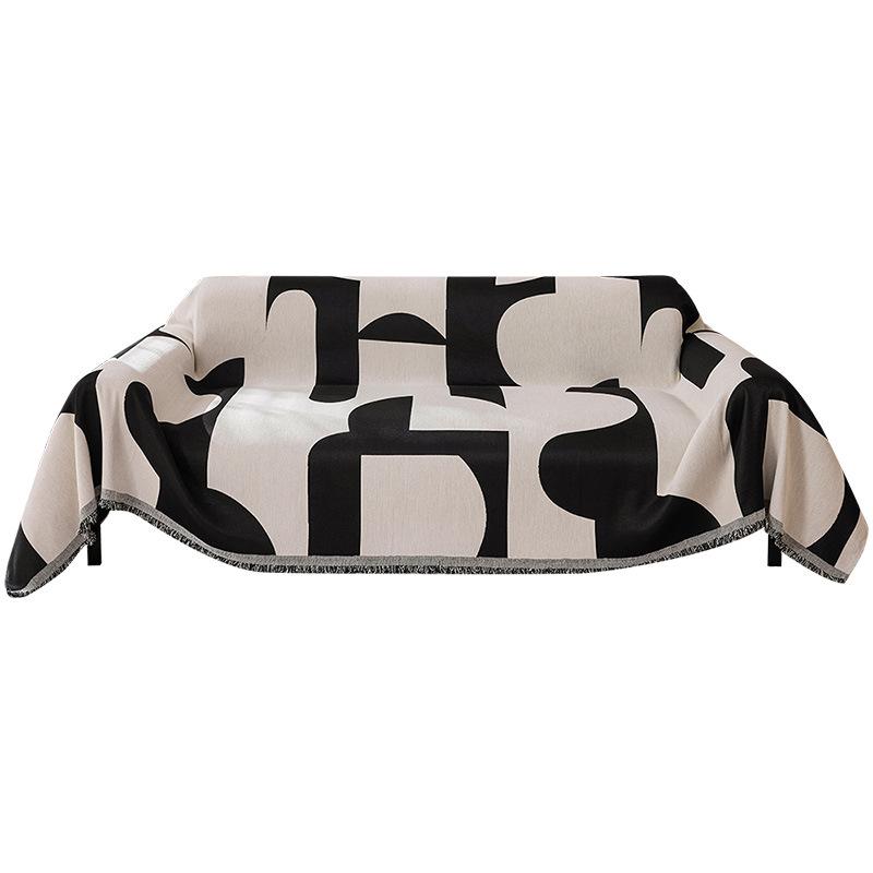 Nordic Chenille Sofa Throw Blankets Outdoor Camping Picnic Large Blanket Leisure Beach Towel White Travel Rug Tassels Linen Home