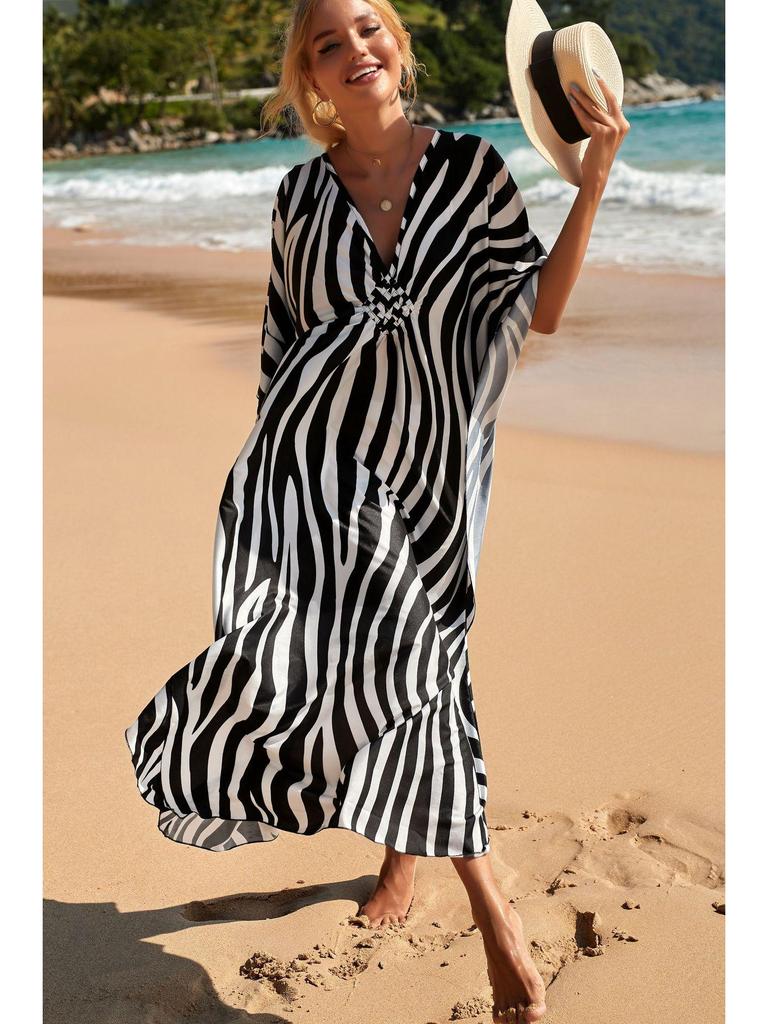 Европейский и американский стиль, свободное пляжное платье: Большой размер накидка для защиты от солнца и пляжного отдыха