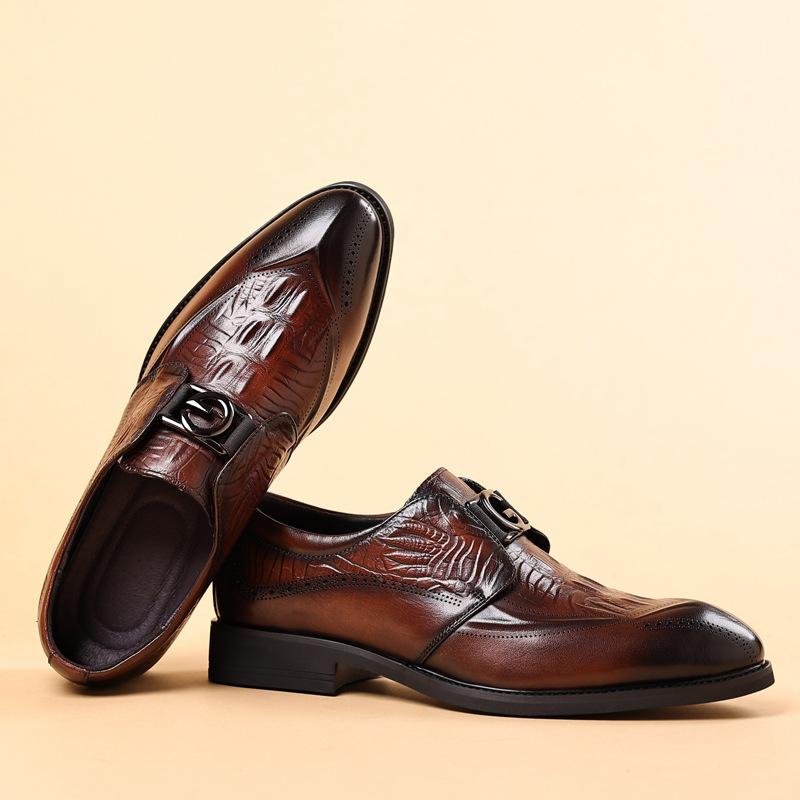 Классические кожаные туфли мужские кожаные деловые повседневные мужские туфли в британском стиле мужские туфли с одной педалью
