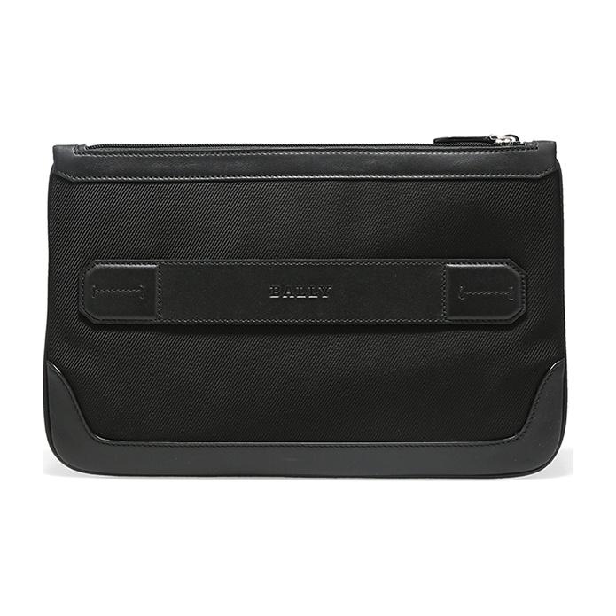 Bally Classic Red And White Striped Leather Clutch Bag Large Men clutch Black 6226286