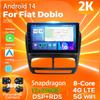 Android 14 Автомобильное радио для Fiat Doblo 2015 Плеер Мультимедиа GPS Навигация Стерео CarPlay Авто Видео BT DVD Головное устройство 360 Камера