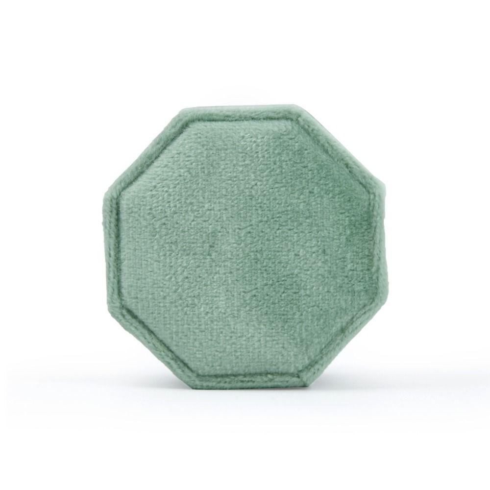 Exquisite Octagonal Display Box With Detachable Lid Velvet Jewelry Box Ring Storage Box