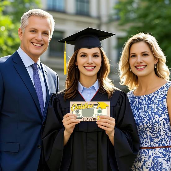 Graduation Gift Money Holder Wooden Class of 2025 Cash Holder Graduation Cash Gift Holder Keepsake for High School College University Graduates