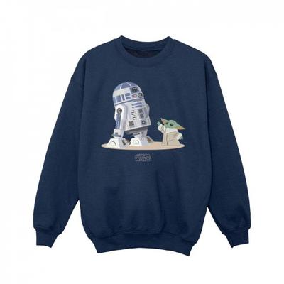 Девочки Мандалорец R2D2 и Грогу Толстовка