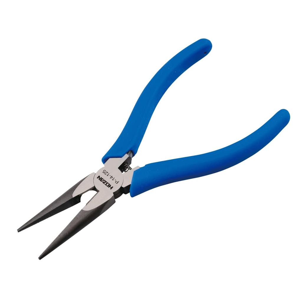 HOZAN radio pliers Equipped with a coil spring ideal for continuous work With knurling anti-slip P-14-125