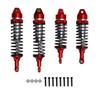 2 Pairs RC Shock Absorber Aluminum Alloy Front Rear Shock Damper Fit for Traxxas Slash 4x4 1 10 Scale RC Crawler Red