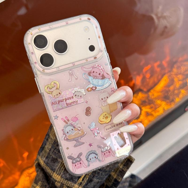 Kawaii Cartoon Rabbit Ice cream Phone Case For iPhone 17 Pro 16 14 15 Pro Max Protective Cover Cute Cases For Apple iPhone 16Pro