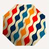 1pc Wavy Colors Automatic Open/close Folding Compact Umbrella, 8-Rib Sturdy Canopy, Lightweight Portable, Everyday Use, Gift, Outdoor Umbrella, Travel