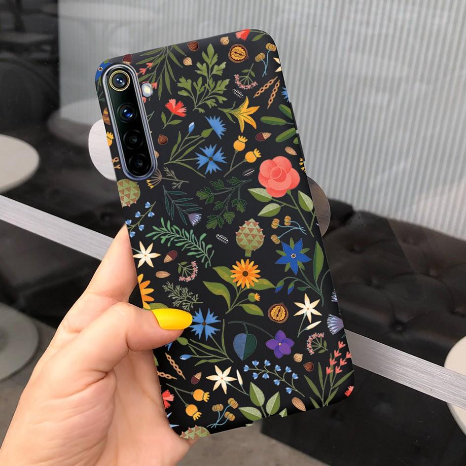 Для Realme 6 6 Pro Чехол Милые Узоры Молочной Коровы и Цветов Мягкая Задняя Крышка Для OPPO Realme 6 6S 6Pro RMX2061 Coque Funda Realme6 Capa