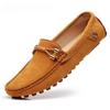 Brown Loafers Men Design Suede Loafers Genuine Leather Slip On Moccasins Comfy Driving Shoes For Men Chaussure Homme