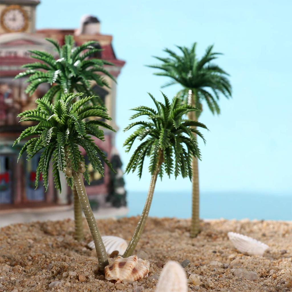 DECHOUS Palm Trees, Model Trees, for Dioramas, 15 Pieces, for Railway Models, Model Rainforests, Plastic (3 Pieces Each of 16cm13cm11cm8cm7cm),