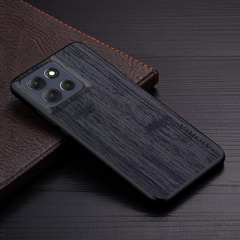 Case for Motorola Moto G86 G56 Power Bamboo Wood Pattern Leather Phone Cover Luxury Coque for Moto G86 Case Capa