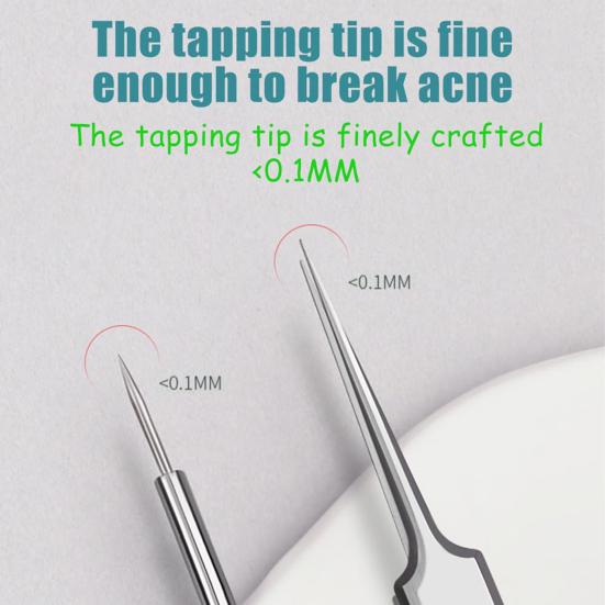 Инструмент для удаления угрей Пинцет из нержавеющей стали для удаления угрей для чистой кожи Пинцет для удаления угрей с противоскользящей ручкой Инструмент для извлечения угрей