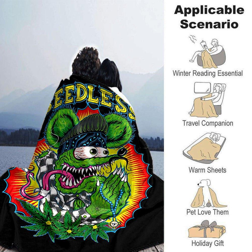 1pc Rat finks 3 Blanket Soft Warm Throw for Home, Office, Travel All Season Cozy Bedding Gift, Office Cozy Accessory